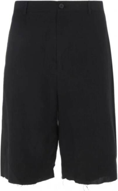 Balenciaga Silk Bermuda Shorts Zwart Heren