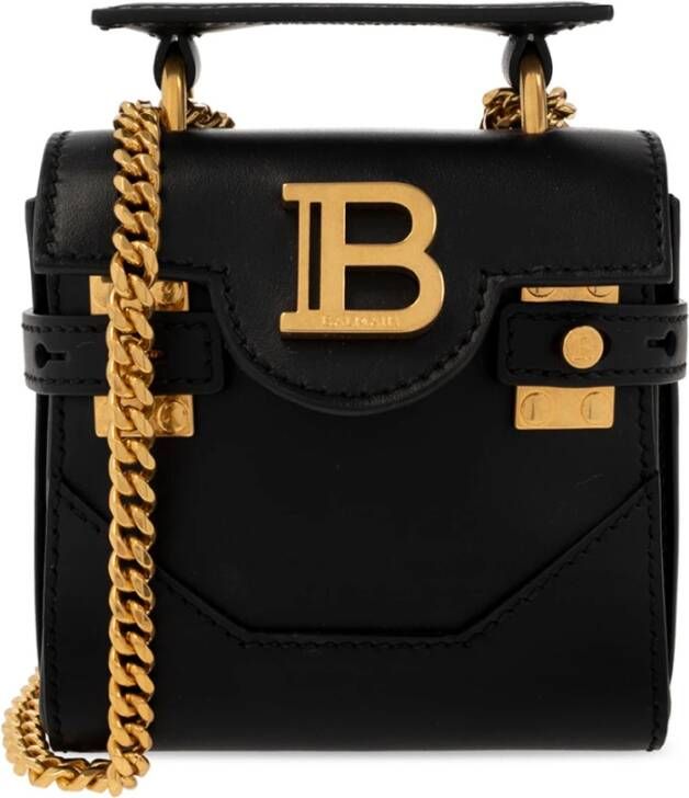 Balmain Leather B-Buzz Mini bag Zwart Dames