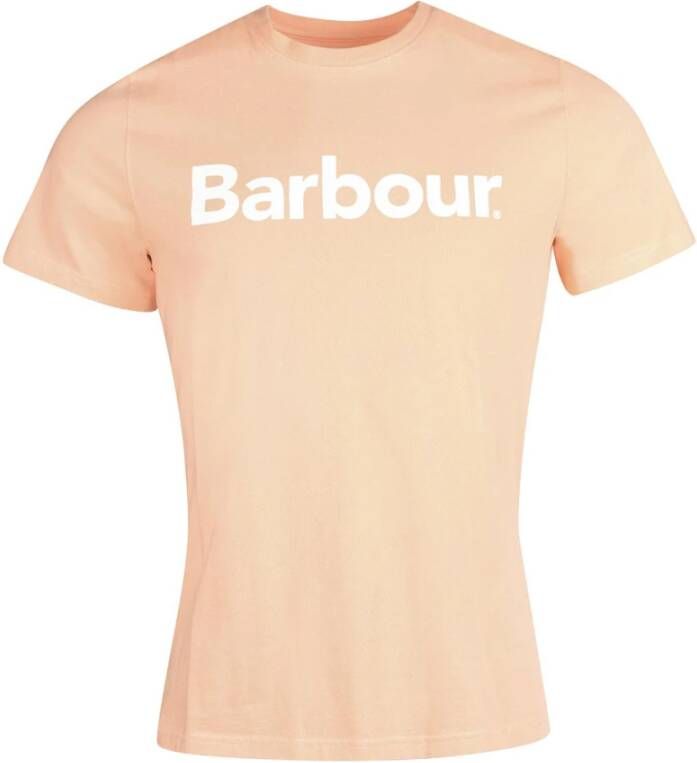 Barbour Coral Sands Logo T-Shirt Roze Heren