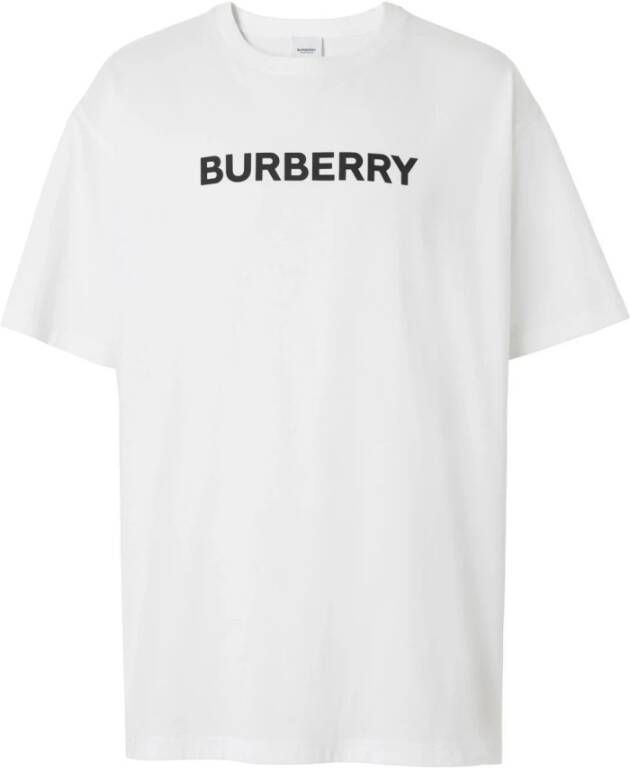 Burberry Witte T-shirts en Polos met 98% Katoen 2% Elastan White Heren