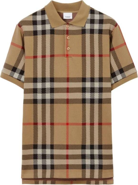 Burberry Vintage Check Polo Shirt Beige Heren