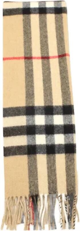 Burberry Vintage Pre-owned Cashmere scarves Bruin Dames