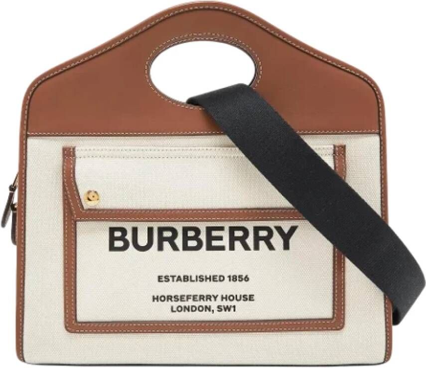 Burberry Vintage Pre-owned Fabric totes Bruin Dames