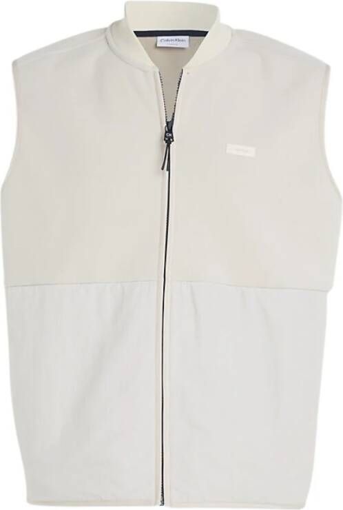 Calvin Klein Premium Bonded Fleece Vest Modern en stijlvol Beige Heren