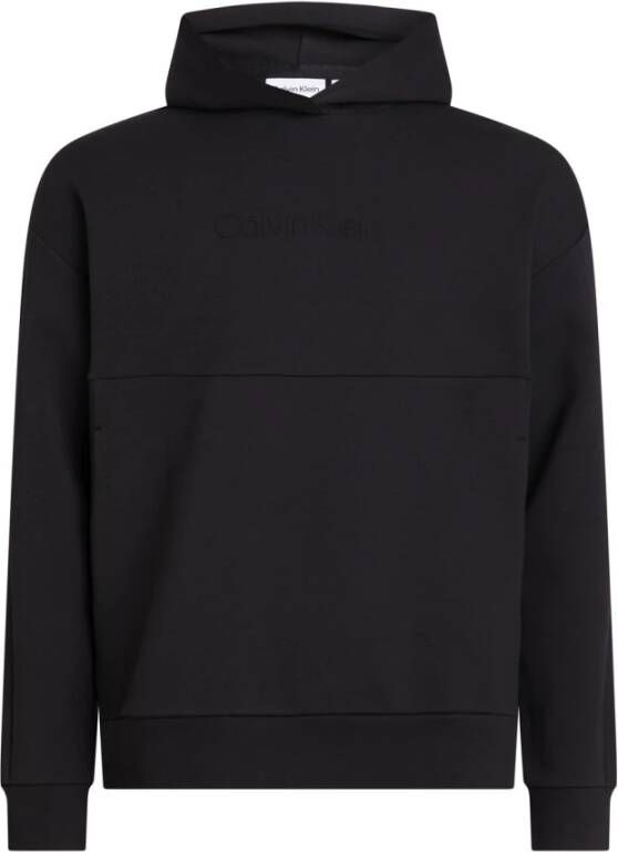 Calvin Klein Eigentijdse Zwarte Hoodie met Hoogwaardig Stikwerk Black Heren