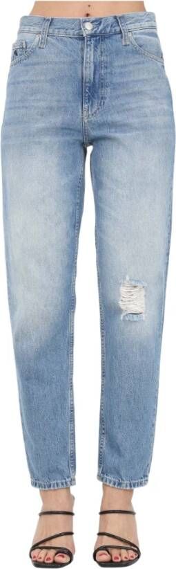 Calvin Klein Straight Jeans Blauw Dames