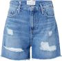 Calvin Klein Jeans Blauwe Versleten Denim Shorts Blue Dames - Thumbnail 3