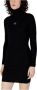 Calvin Klein Jeans Zwarte Korte Jurk met Hoge Hals en Logo Black Dames - Thumbnail 12