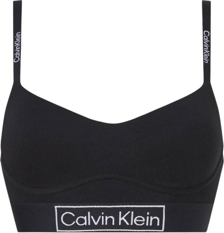 Calvin Klein Jeans Lght Lined Bralette Zwart Dames