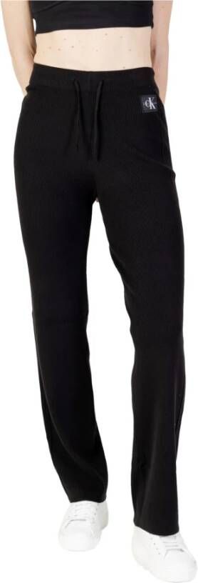 Calvin Klein Jeans Zwarte broek met veters voor dames Black Dames