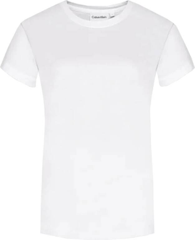 Calvin Klein Nek T -shirt Wit Dames