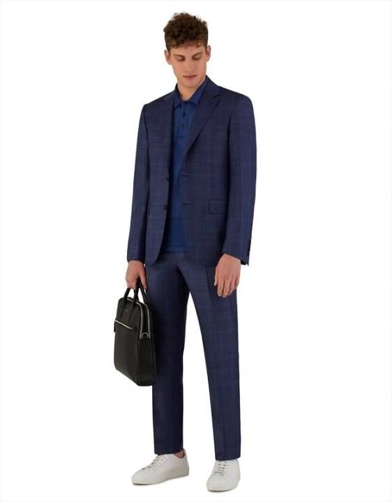 Canali Suit Sets Blauw Heren