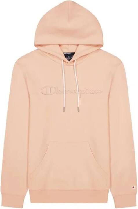 Champion Toned Logo Hoodie in Roze Pink Dames