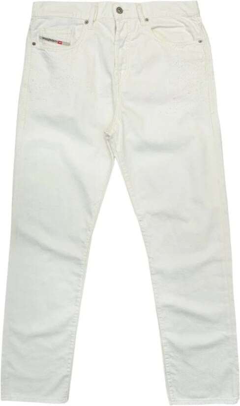 Diesel Klassieke Straight Jeans 2020 Bianco Beige Heren