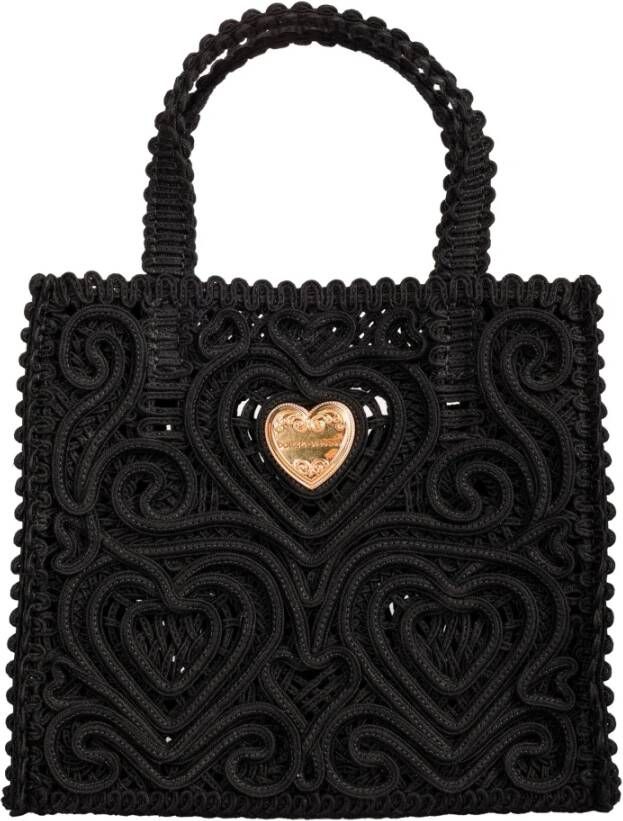 Dolce & Gabbana Handtas Regular Fit Geschikt voor warm klimaat Andere vezels 100% Black Dames
