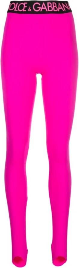 Dolce & Gabbana Fuchsia Leggings van DolceGabbana Pink Dames
