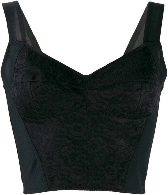 Dolce & Gabbana Zwart Mouwloos Topje voor Dames Black Dames