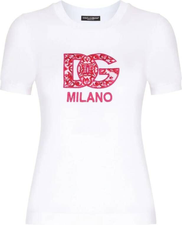 Dolce & Gabbana Stijlvolle Dames Katoenen T-shirt White Dames