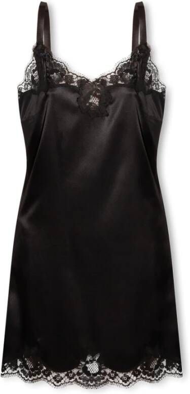 Dolce & Gabbana Zijden nachthemd Zwart Dames