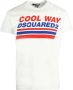 Dsquared2 Wit Katoenen T-Shirt met ery Dan Fit White Heren - Thumbnail 1