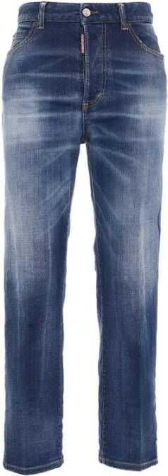 Dsquared2 Vergrendelde Straight Leg Jeans Blauw Heren