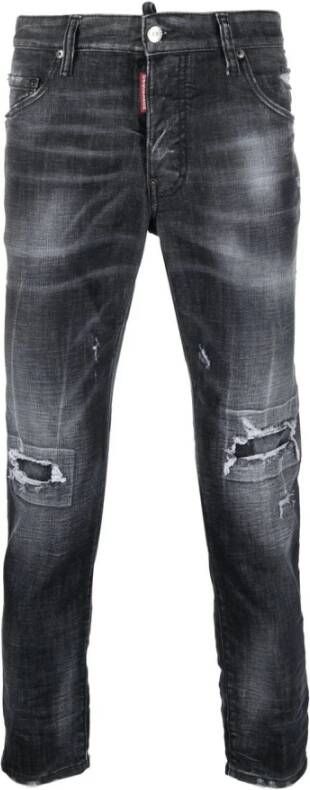 Dsquared2 Skater Slim-fit Jeans Grijs Vintage Effect Gray Heren