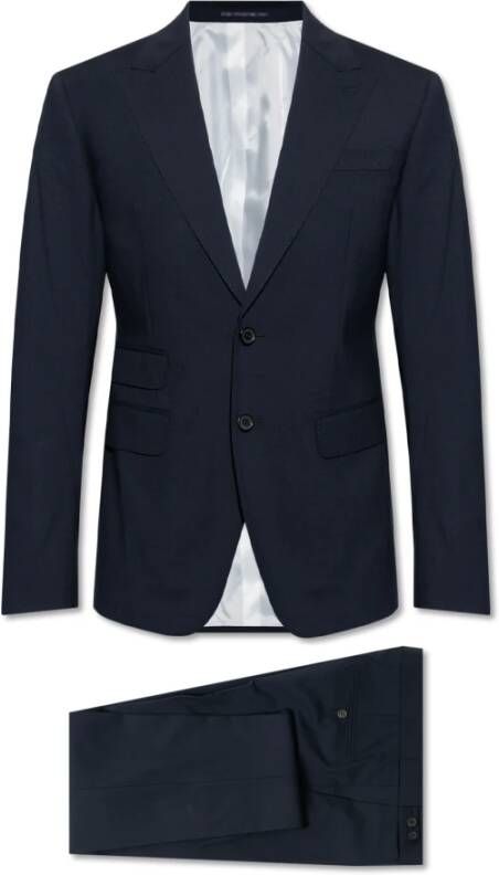 Dsquared2 Moderne Single Breasted Suit Set Blue Heren