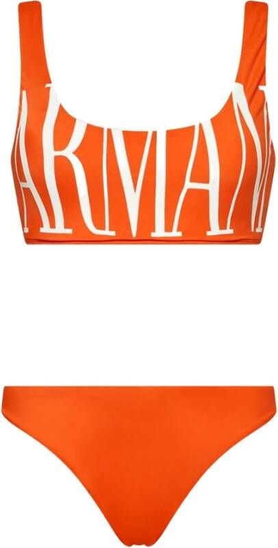 Emporio Armani 2-delige badpak met groot logo Orange Dames