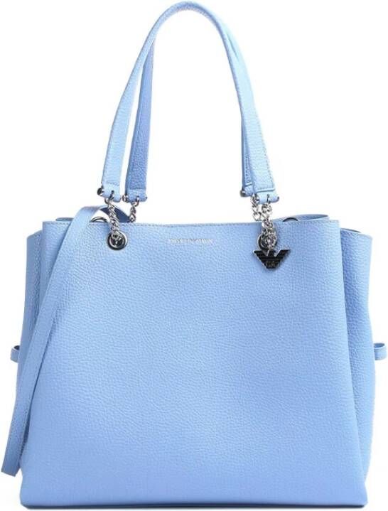 Emporio Armani Charm Light Blue Shopping BAG Blauw Dames