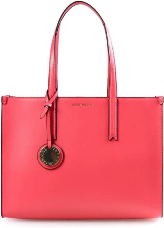 Emporio Armani Faux Leather Shopping BAG Roze Dames