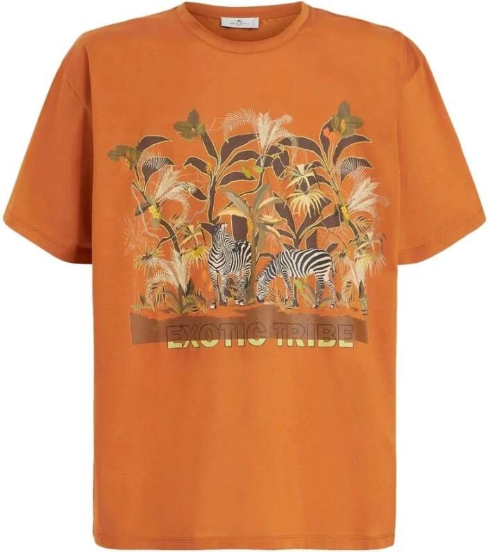 ETRO T-Shirts Orange Heren
