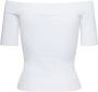 Alexander mcqueen Upgrade je garderobe met een getailleerde off-shoulder blouse White Dames - Thumbnail 2
