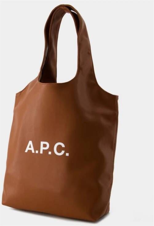 A.p.c. Ninon Small Tote Bag Synthetic Hazelnut Bruin Unisex