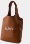A.p.c. Ninon Small Tote Bag Synthetic Hazelnut Bruin Unisex - Thumbnail 2