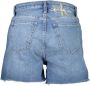 Calvin Klein Jeans Blauwe Versleten Denim Shorts Blue Dames - Thumbnail 14