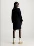 Calvin Klein Jeans Zwarte Gebreide Jurk met Ballonmouwen Black Dames - Thumbnail 1