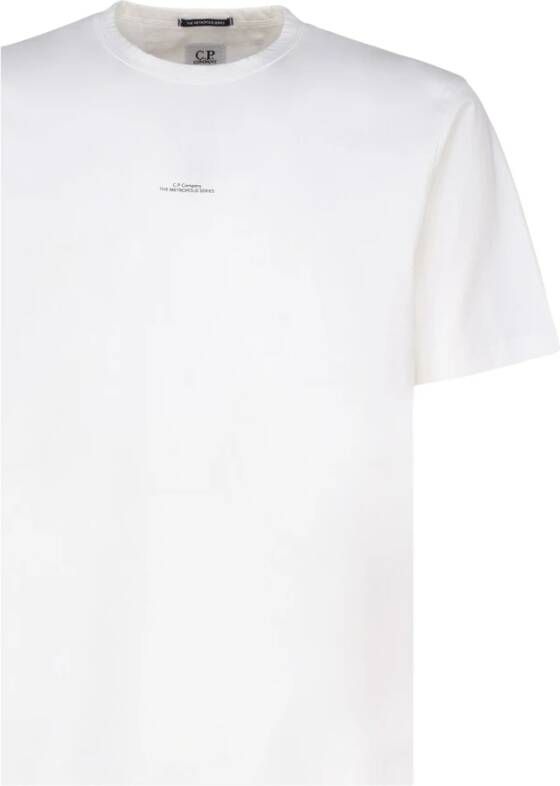 C.P. Company Metropolis Serie Witte T-shirts en Polos White Heren