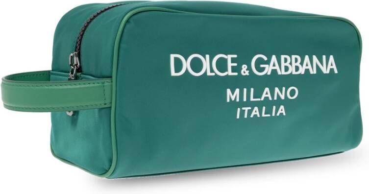 Dolce & Gabbana Waszak met logo Groen Heren
