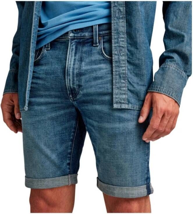 G-Star Denim Shorts Blauw Heren