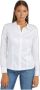 Guess Effen katoenen blouse Aansluitend puntige kraag lange mouwen White Dames - Thumbnail 8