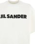 Jil Sander Witte Crew Neck T-shirts en Polos met Bedrukt Logo White Heren - Thumbnail 10