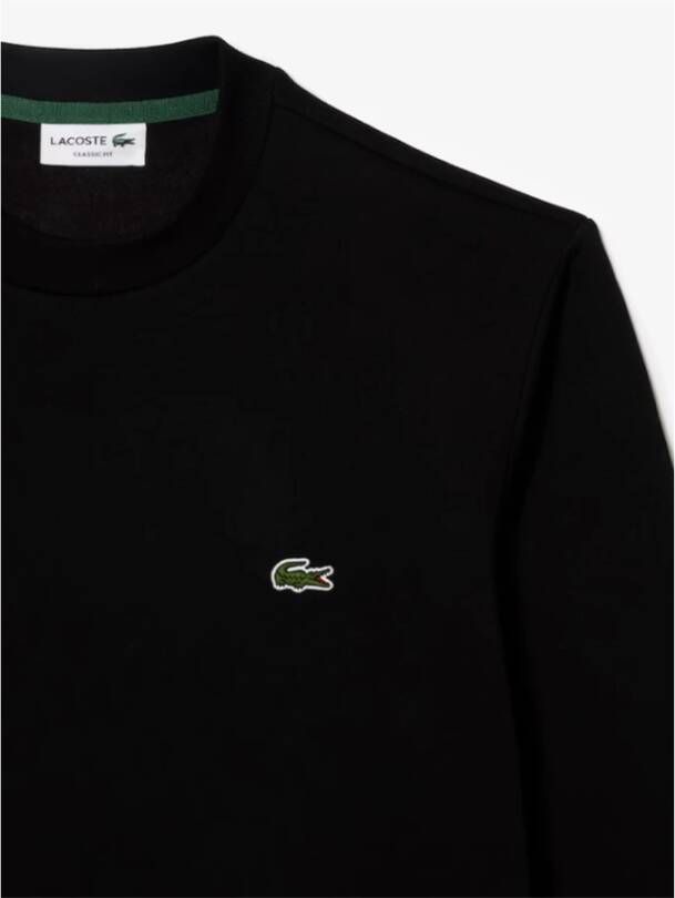 Lacoste Zwarte Logo Sweater Zwart Heren