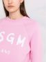 Msgm Groene Logo Print Sweatshirt Pink Dames - Thumbnail 2