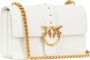 Pinko Klassieke Love Tas met Interne Verdeling en Gouden Iconisch Logo White Dames - Thumbnail 14