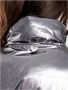 Twinset Gewatteerde zilveren lamé jas Gray Dames - Thumbnail 3
