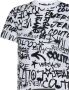 Versace Jeans Couture Witte T-shirts en Polos met Contrasterende Letters White Heren - Thumbnail 11