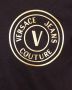 Versace Jeans Couture Zwarte T-shirts en Polos met Metallic Goud V-Embleem Logo Black Heren - Thumbnail 6