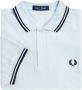 Fred Perry Clear Blue Twin Tipped Polo T-shirts Blauw Heren - Thumbnail 5