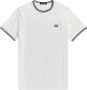 FRED PERRY Heren Polo's & T-shirts Twin Tipped T-shirt Wit - Thumbnail 3