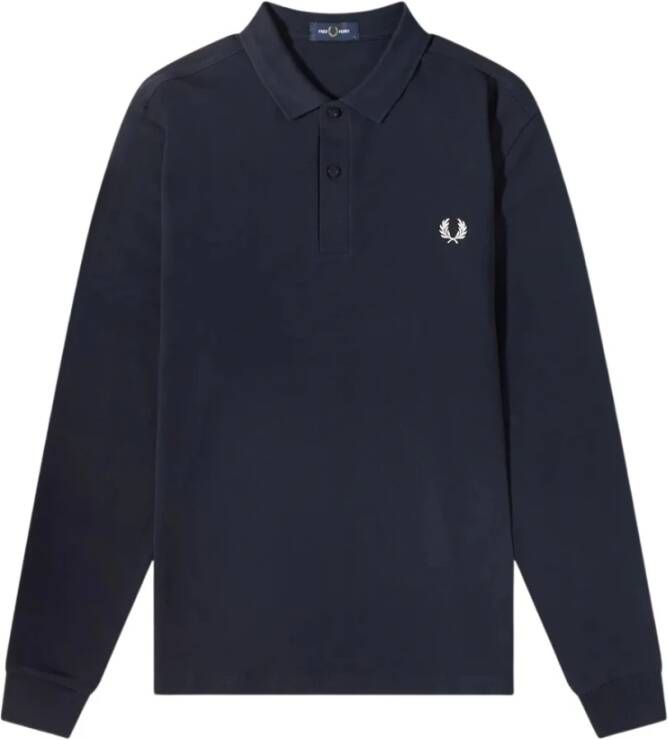 Fred Perry Long Sleeve Tops Blauw Heren